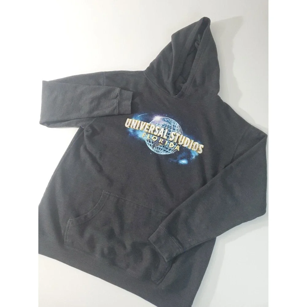 Universal‎ Studios Vintage Youth Unisex Long Sleeve Hoodie, Grey, XL